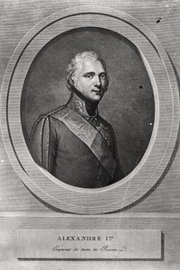 Portrait of Alexander I engraved by Pierre Alexandre Tardieu